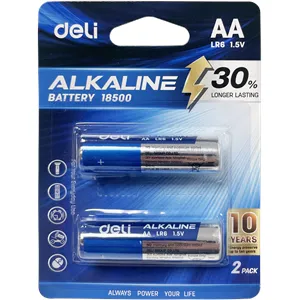 Батарейки AА LR6 1.5V 2шт 18500 Deli